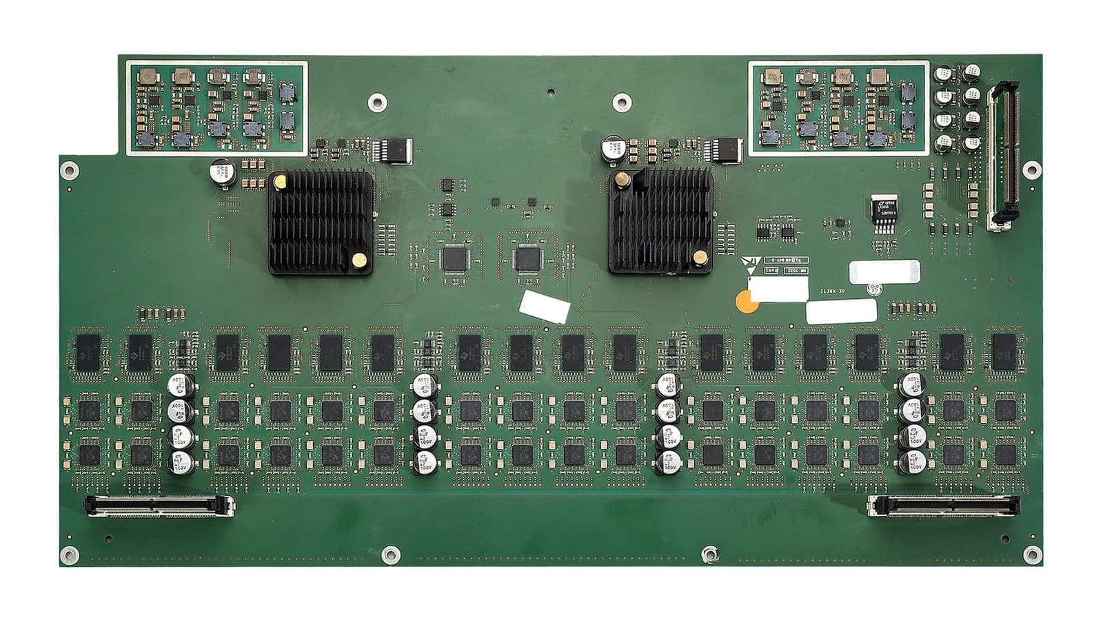 GE Voluson E10 RSX20D.P6 board, part KTI303054-10, photographed from above on white